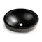 Hand Hammered 17 inch Aluminum Skirted Oval Vessel Bathroom Sink - Matte Black